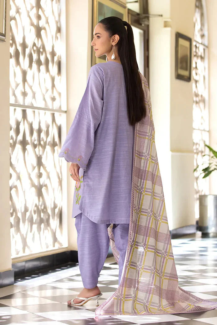 3PC Embroidered Unstitched Khaddar Suit