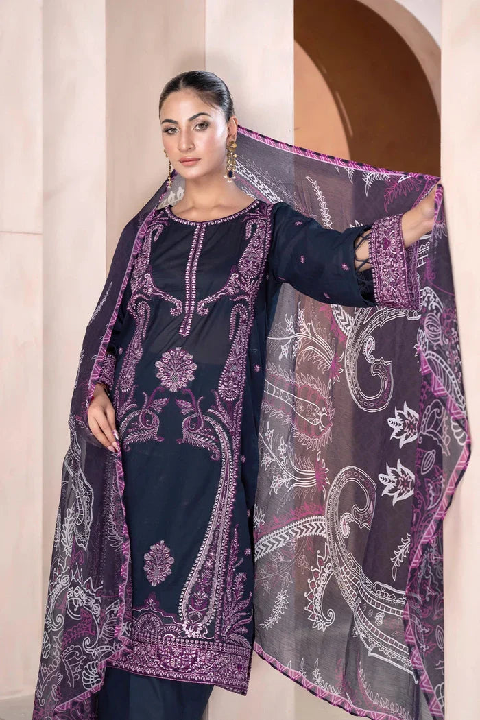 3PC Embroidered Unstitched Lawn Suit