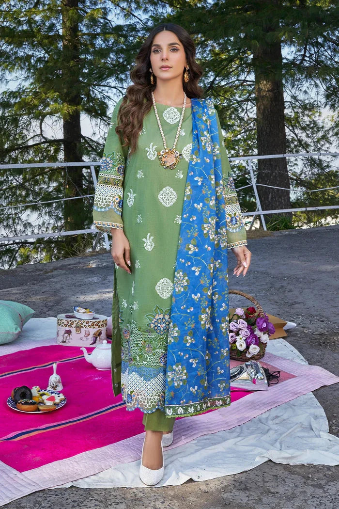 3PC Embroidered Unstitched Lawn Suit