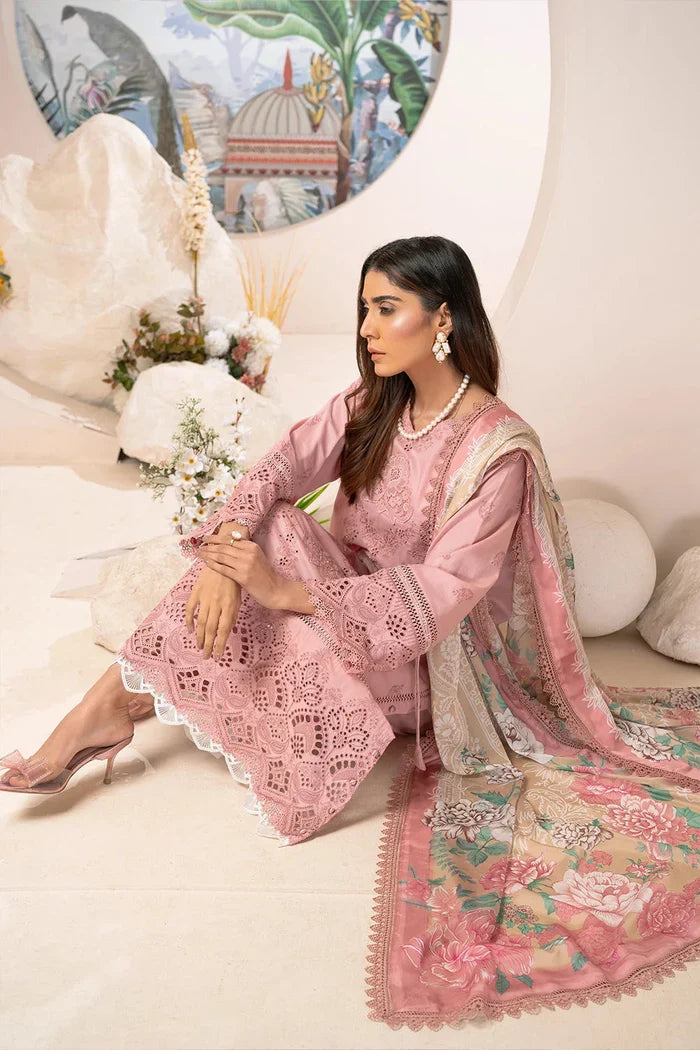 3PC Embroidered Unstitched Schiffli Lawn Suit
