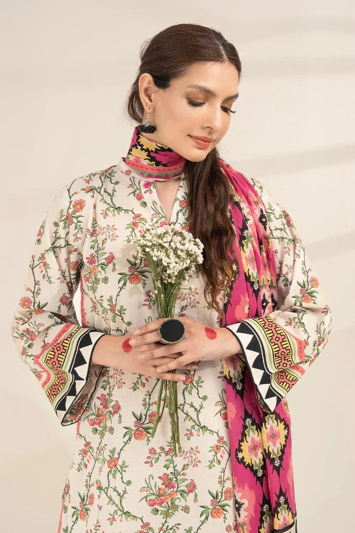3PC Printed Unstitched Lawn Suit