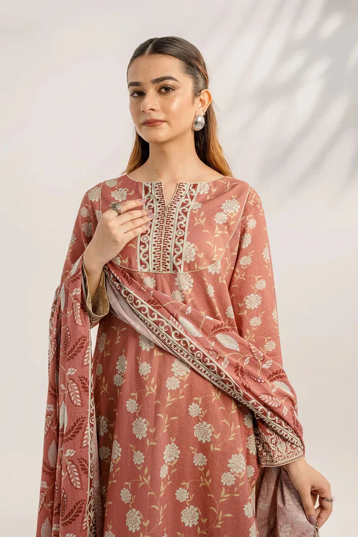 3PC Printed Unstitched Lawn Suit