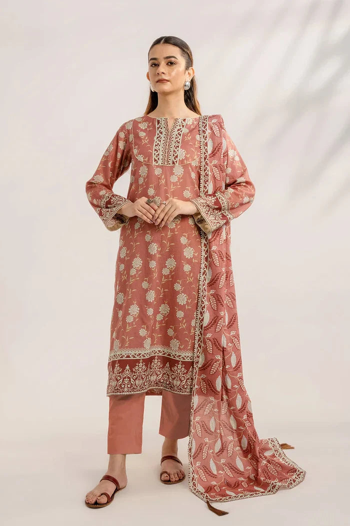3PC Printed Unstitched Lawn Suit