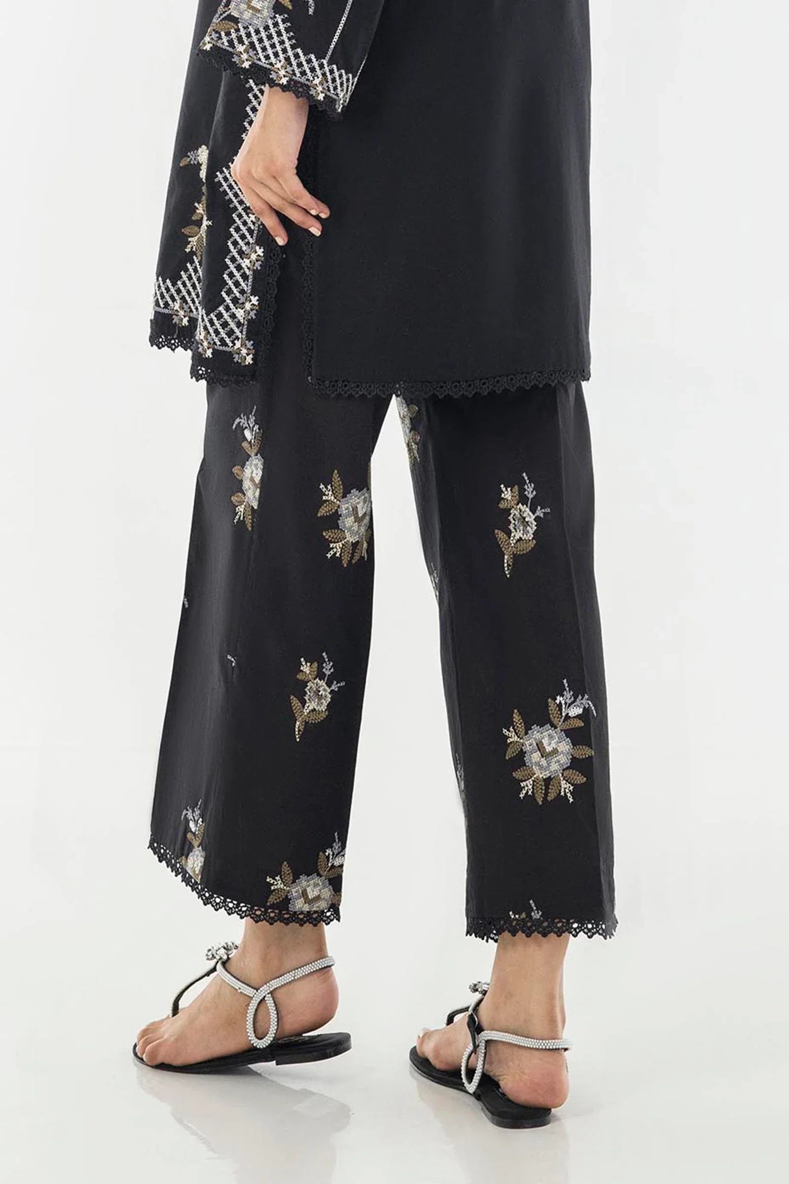 Black Lawn Culotte
