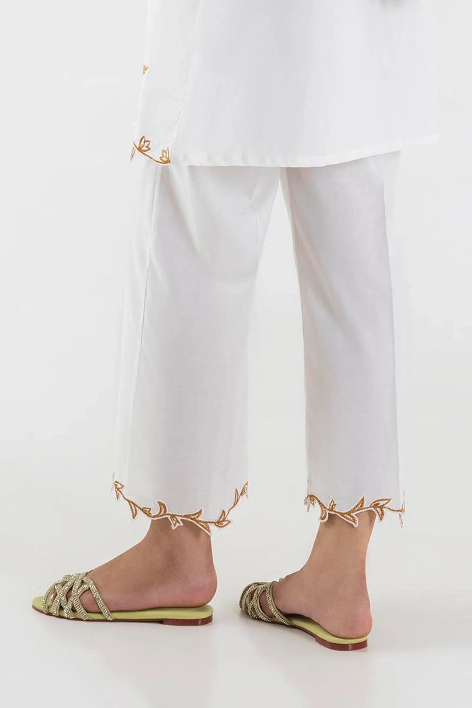 Stitched Off White Culotte