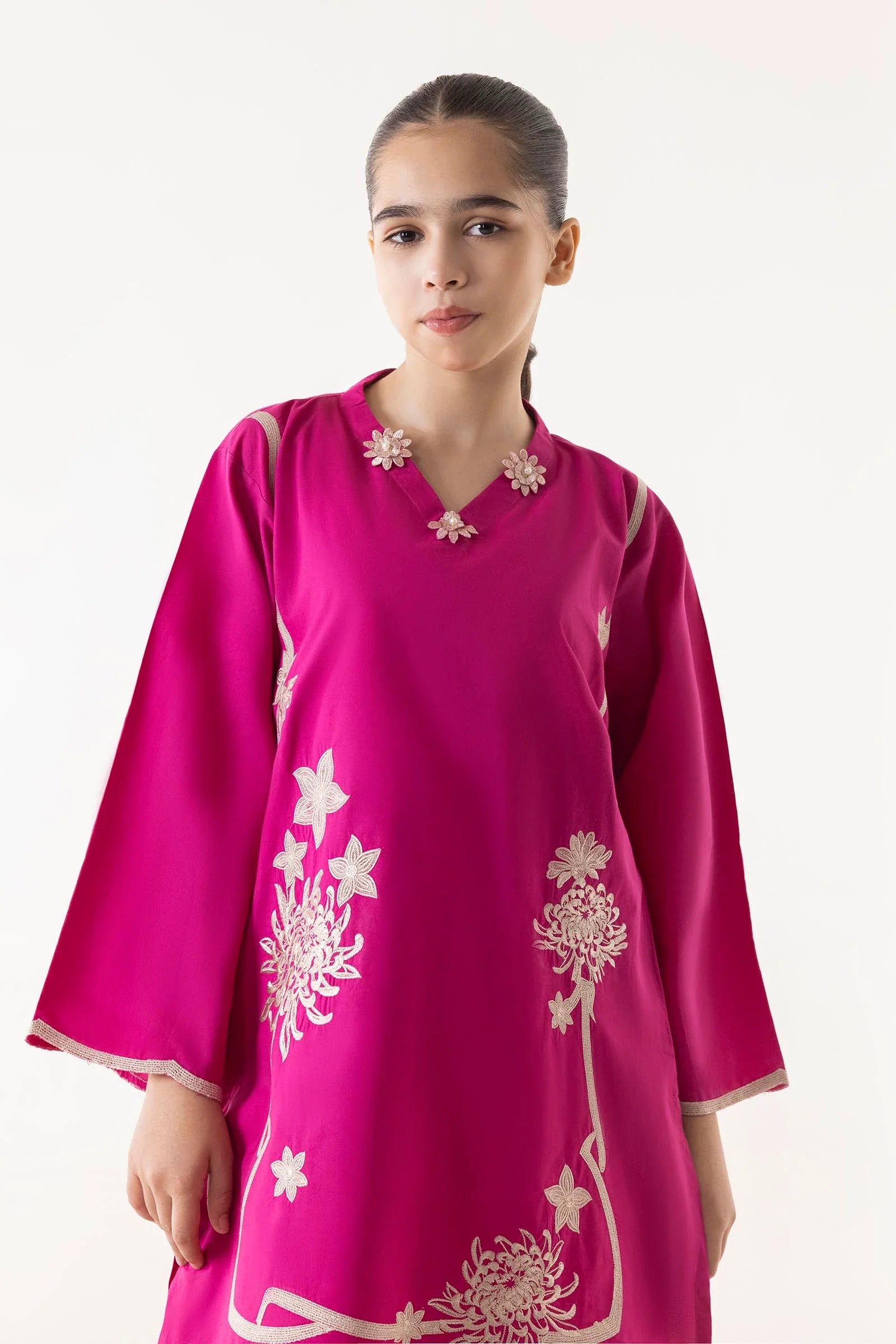 Stitched Kids Embroidered Lawn Shirt + Bottom